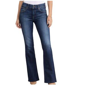 Hudson Signature Mid Rise Bootcut Jeans Color Boli Flap Back Pockets Size 27